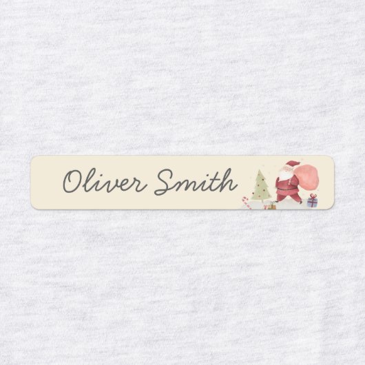 Niedlicher Name der Weihnachtselfen-Tagesstätte Etiketten (Design 1)