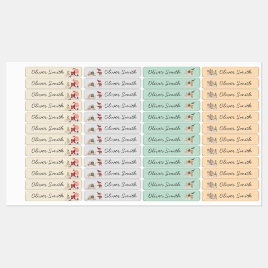 Niedlicher Name der Weihnachtselfen-Tagesstätte Etiketten (Blatt)