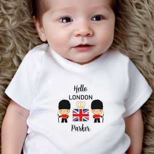 Niedlicher Name des Baby Boys der London Guards Br Baby T-shirt