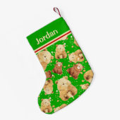 Niedlicher Name des Babybärchens Kleiner Weihnachtsstrumpf (Rückseite (Hängend))