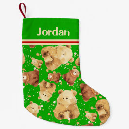 Niedlicher Name des Babybärchens Kleiner Weihnachtsstrumpf