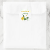 Niedlicher Name des Babys für das benutzerdefinier Runder Aufkleber (Tasche)