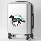 Niedlicher Name des benutzerdefinierten Pferdes Aufkleber (Koffer)