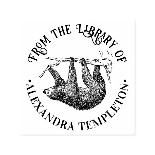 Niedlicher Name des Bibliotheksnamens #2 Permastempel (Design)