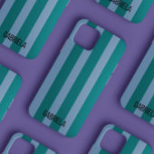 Niedlicher Name des blauen und grünen Retro-Strip- Case-Mate iPhone Hülle