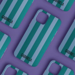 Niedlicher Name des blauen und grünen Retro-Strip- Case-Mate iPhone Hülle