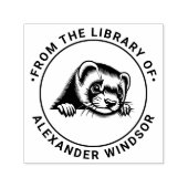 Niedlicher Name des Buches "Ferret Head Peeking Li Permastempel (Design)