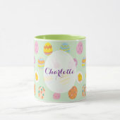 Niedlicher Name des Eiermusters "Green Oaster" Tasse (Zentrum)
