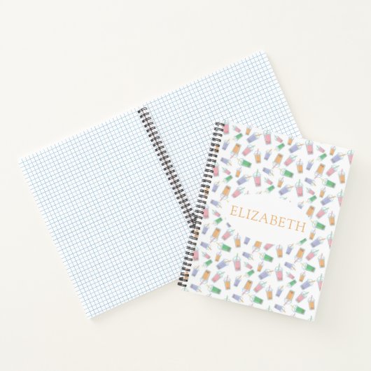 Niedlicher Name des Fotos für ein Muster in einer Notizblock (Innenseite)