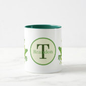 Niedlicher Name des Frosches in Monogramm Tasse (Zentrum)