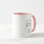 Niedlicher Name des Girls und der Katze Personalis Tasse (VorderseiteRechts)