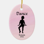 Niedlicher Name des kleinen Tänzers / Datum Keramik Ornament (Vorne)