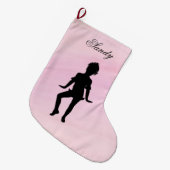 Niedlicher Name des kleinen Tänzers Großer Weihnachtsstrumpf (Vorderansicht (hängend))