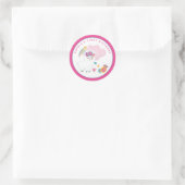 Niedlicher Name des Llama Runder Aufkleber (Tasche)