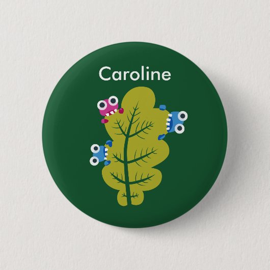 Niedlicher Name des Naturliebhabers Button (Vorderseite)