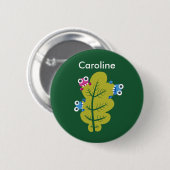 Niedlicher Name des Naturliebhabers Button (Vorne & Hinten)
