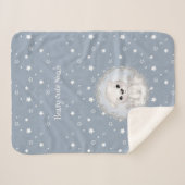Niedlicher Name des Polarbären Warm Boy Winter Sherpadecke (Vorderseite (Horizontal))