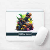 Niedlicher Name des Reitermonsters Dinosaurier Mousepad (Mit Mouse)