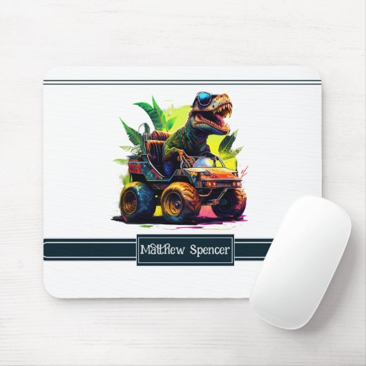 Niedlicher Name des Reitermonsters Dinosaurier Mousepad (Mit Mouse)