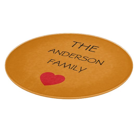 niedlicher Name des roten Herzens Schneidebrett (Ecke)