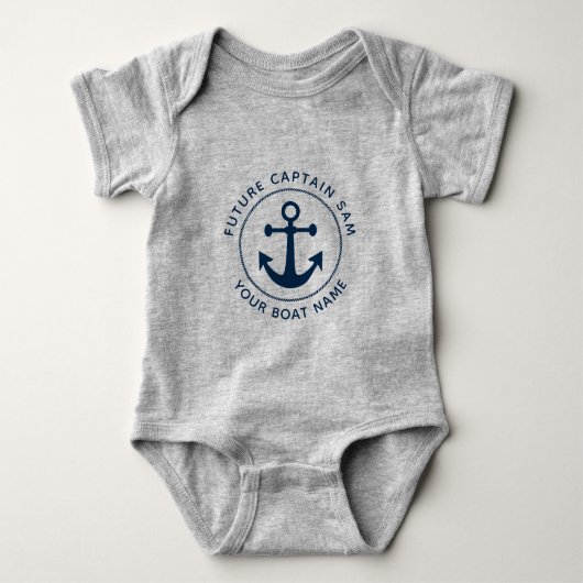 Niedlicher Name des Schiffs für den Anker der Navy Baby Strampler (Vorderseite)