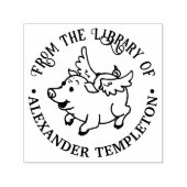 Niedlicher Name des Schweinebuchbuchs Permastempel (Design)