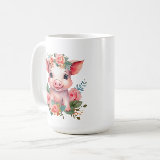 Niedlicher Name des Schweins Kaffeetasse (Vorderseite Links)
