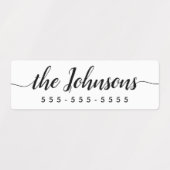 Niedlicher Name des Skripts mit benutzerdefiniert Etiketten (Design 1)