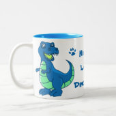 Niedlicher Name Dinosaurier Zweifarbige Tasse (Links)