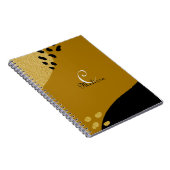 Niedlicher Name für Boho Black und Gold Notizblock (Rechte Seite)