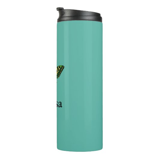 Niedlicher Name für moderne Fotografie Thermosbecher (Nach rechts gedreht)