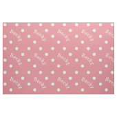 Niedlicher Name-hellrosa Polka-Punkt-Mädchens Stoff (Fat Quarter (45,7 x 55,9 cm))