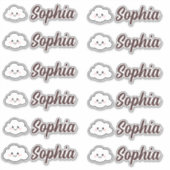 Niedlicher Name Kawaii Cloud Aufkleber (Vorderseite)