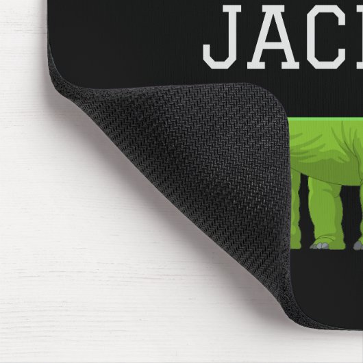 Niedlicher Name Personalisiert Dinosaurier Black Mousepad (Ecke)