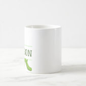 Niedlicher Name Personalisiert Dinosaurier Weiß Kaffeetasse (Mittel)