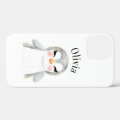 Niedlicher Name Pinguin Aquarellfarben Modern Case-Mate iPhone Hülle (Rückseite (Horizontal))