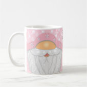 Niedlicher Name Pink Weihnachts Gnome Tasse (Links)