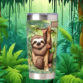 Niedlicher Name Sloth Dschungelfreunde Thermobecher