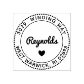 Niedlicher Name und Adresse des Herzens Gummistempel (Prägung)