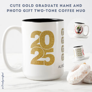 Niedlicher Name und zweiteiliges Geschenk für den Zweifarbige Tasse