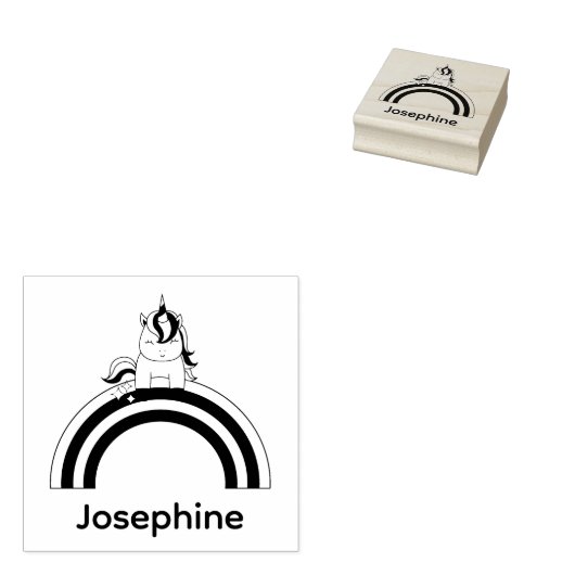 Niedlicher Name Unicorn Custom Gummistempel (Stempel)