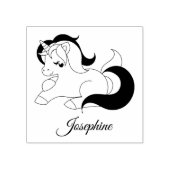 Niedlicher Name Unicorn Custom Gummistempel (Prägung)