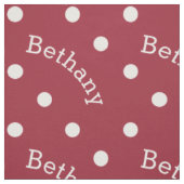 Niedlicher Name Wein Dunkelrosa Polka Dot Stoff (Muster)