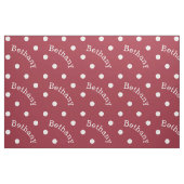 Niedlicher Name Wein Dunkelrosa Polka Dot Stoff (Fat Quarter (45,7 x 55,9 cm))