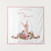 Niedlicher Name Woodland Animal Bunny Floral Wandteppich (Vorderseite)