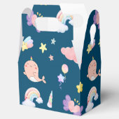 Niedlicher Narwhal Fisch Einhorn Regenbogensee Geb Geschenkschachtel (Geöffnet)