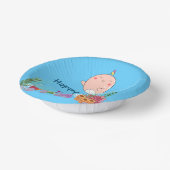 Niedlicher Narwhal Fisch Einhorn Whale See Geburts Pappteller (Gewinkelt)