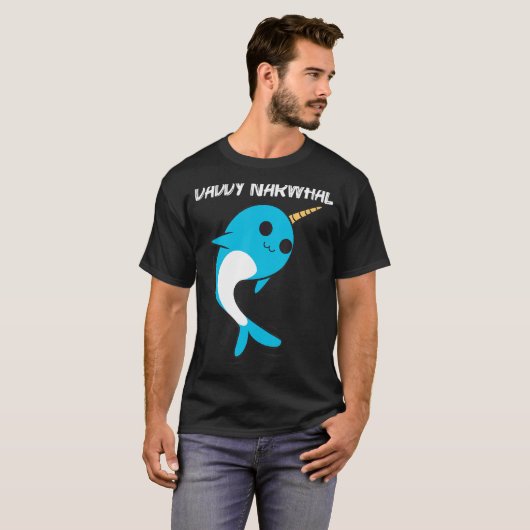 Niedlicher Narwhal für Männer Boys Narwhale Narwha T-Shirt (Vorne ganz)