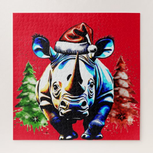 Niedlicher Nashorn Puzzle (Vertikal)