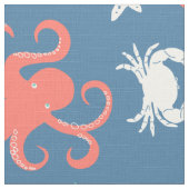 Niedlicher nauscher Muster Navy Blue Background Stoff (Nahaufnahme)